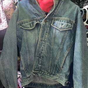 Weekend Vintage Classic Light Wash Denim Jacket hoodie